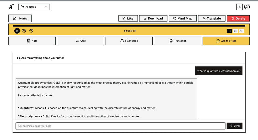 Chat with Notes Interface