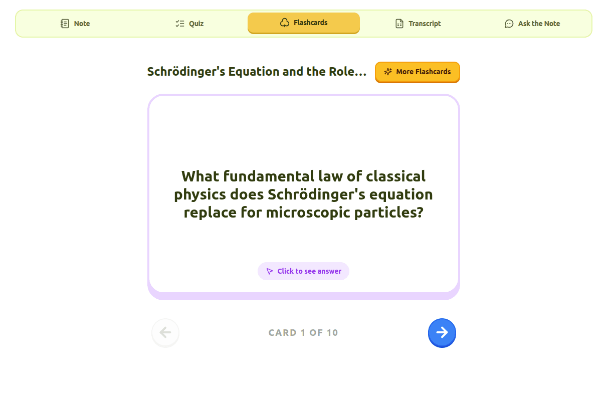 Flashcard generated from a lecture
