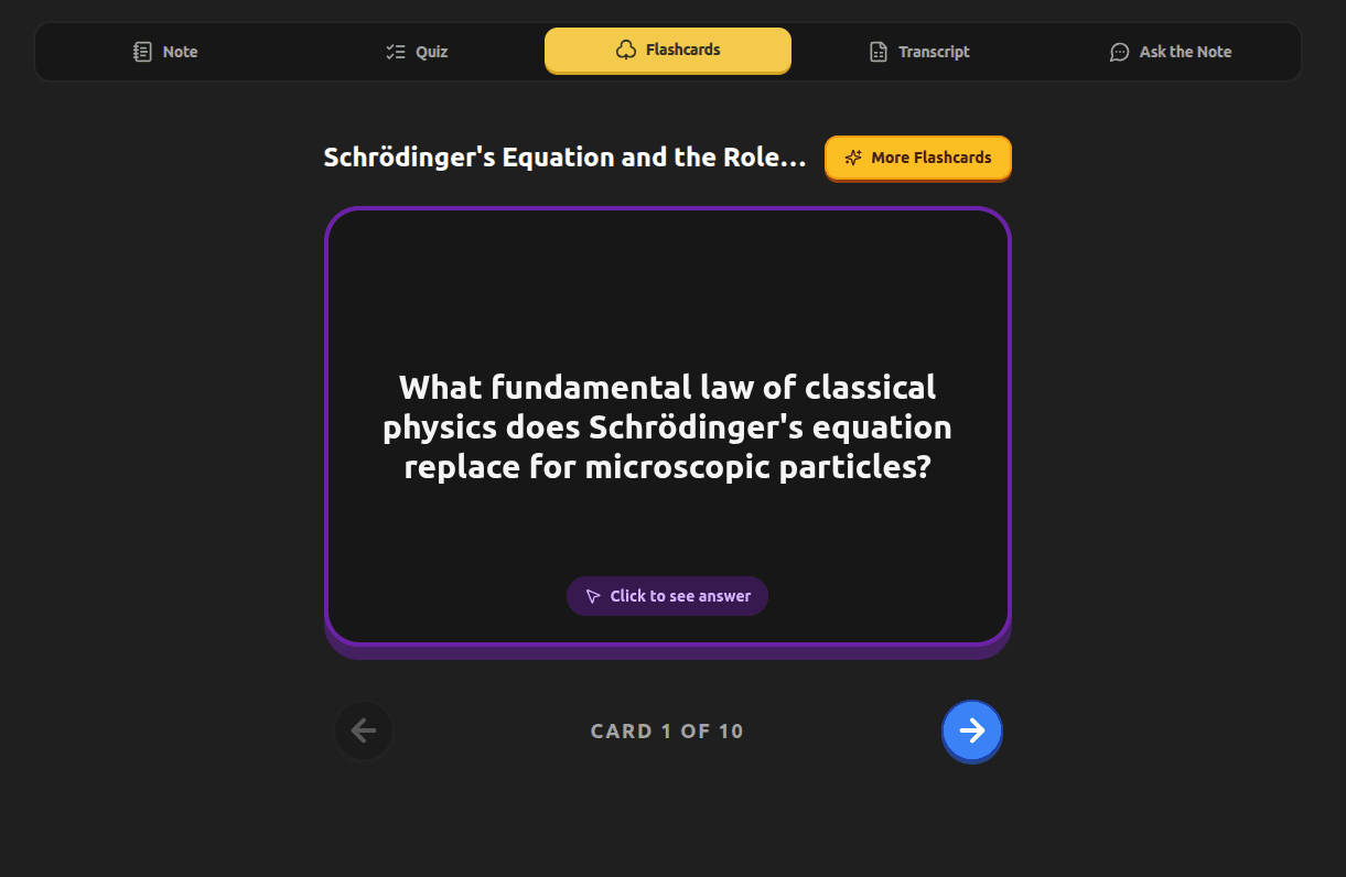 Flashcard generated from a lecture