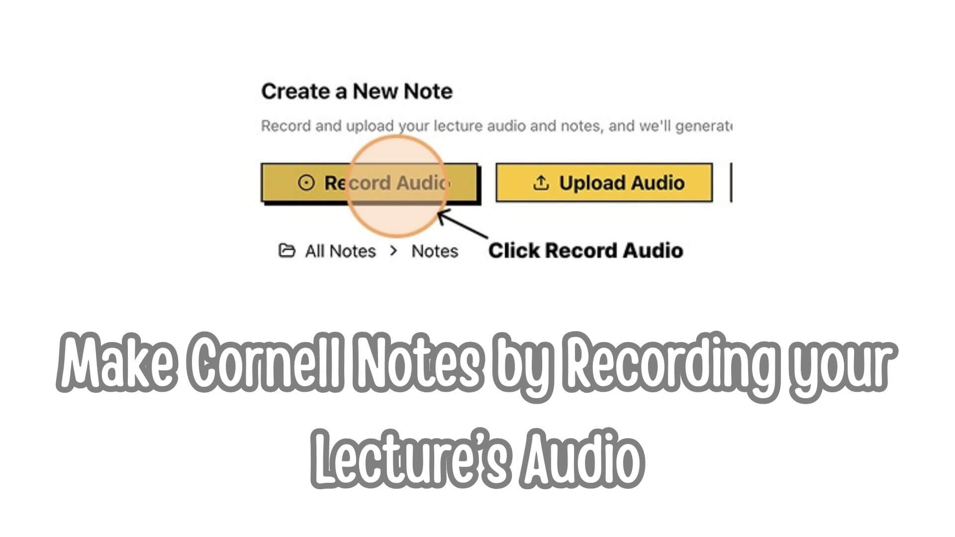 Record Audio - Generate Your Notes by Recording Lecture Audio