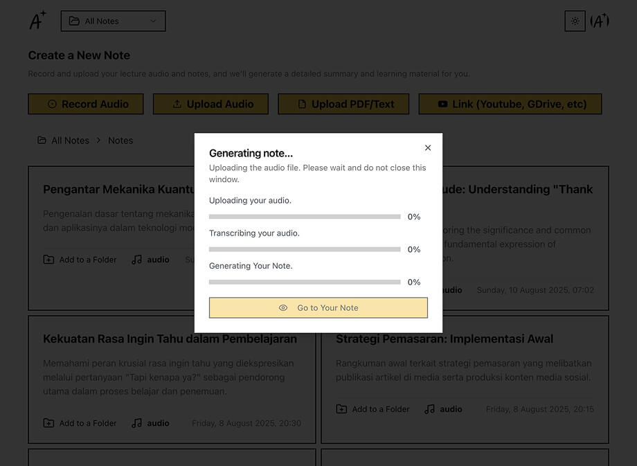 Start Processing
