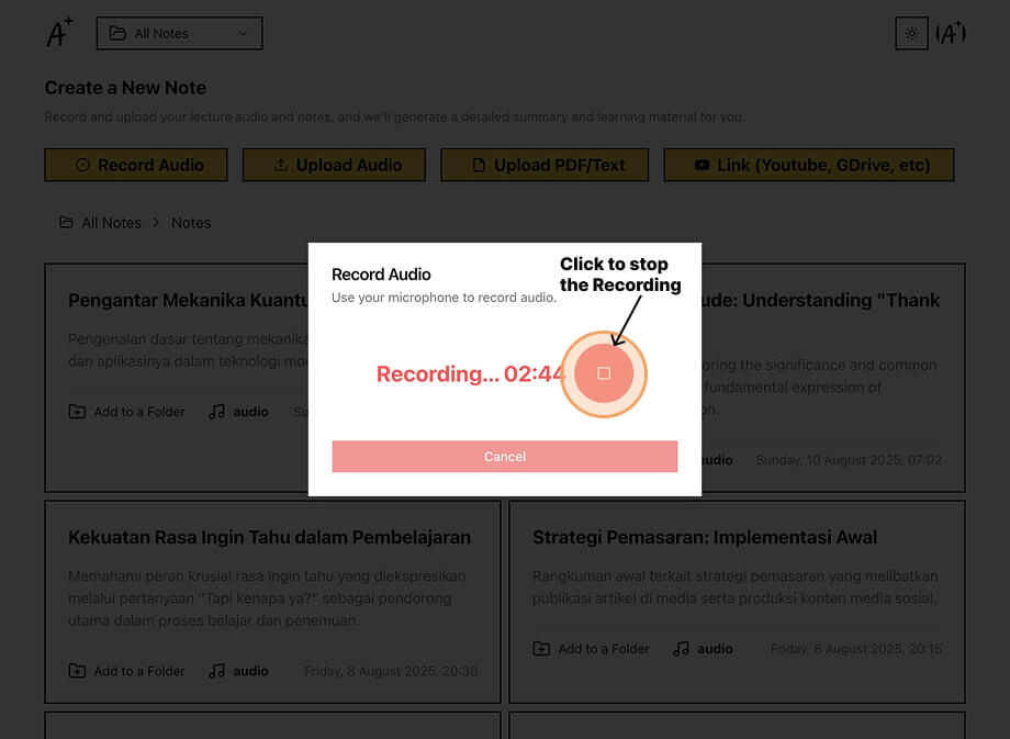 Stop Recording