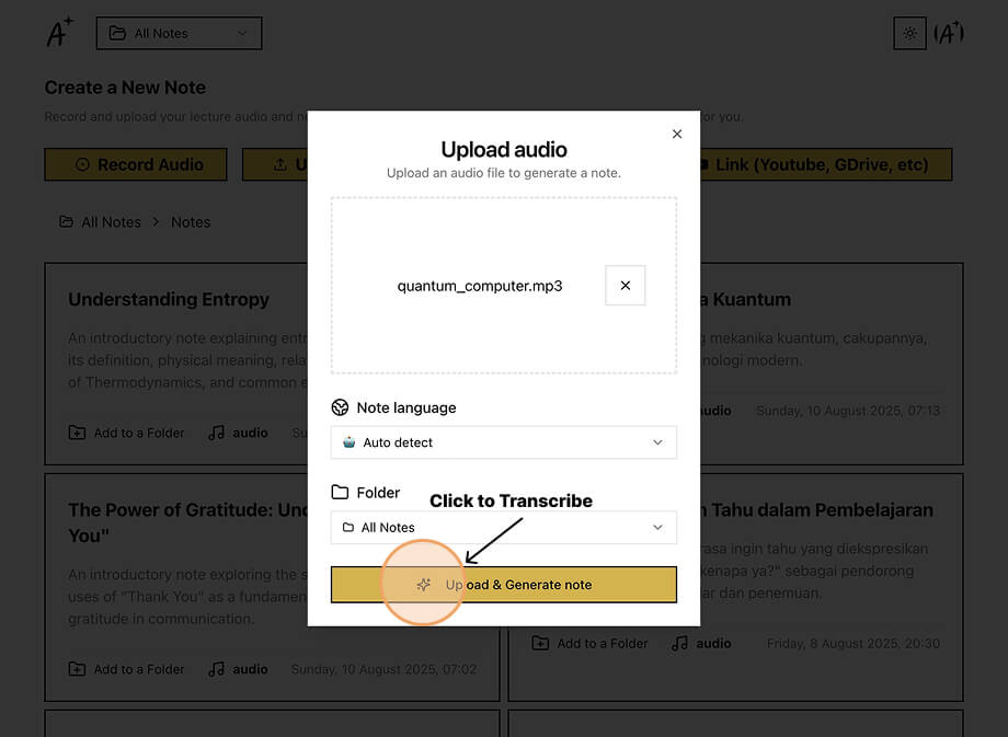 Start Transcribe