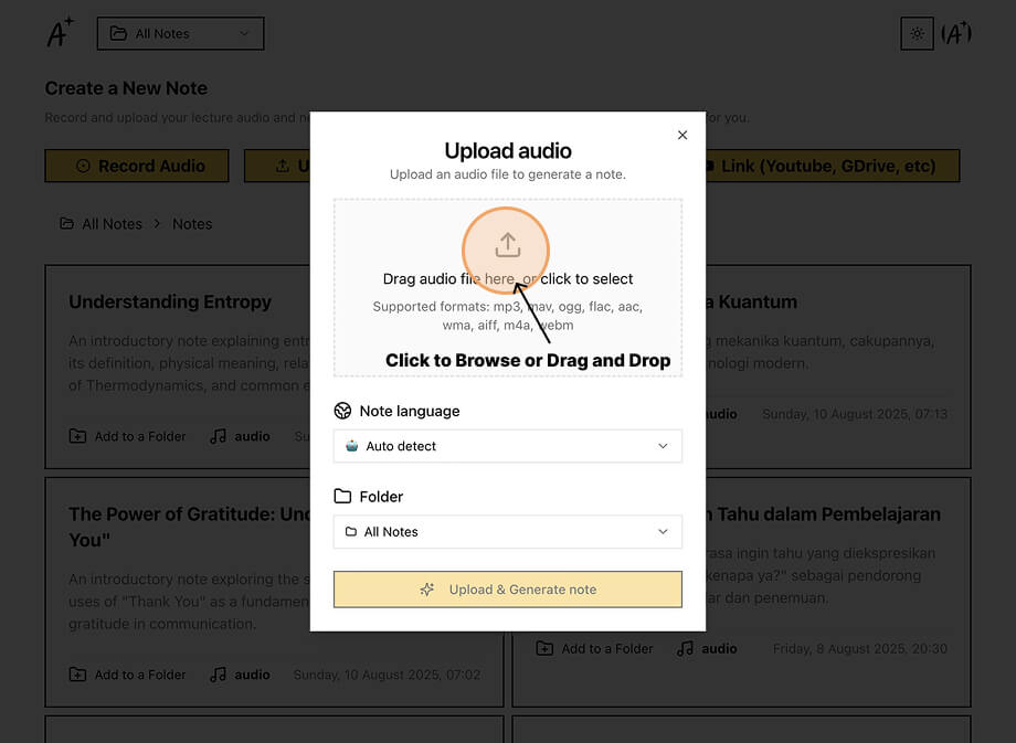 Upload Modal